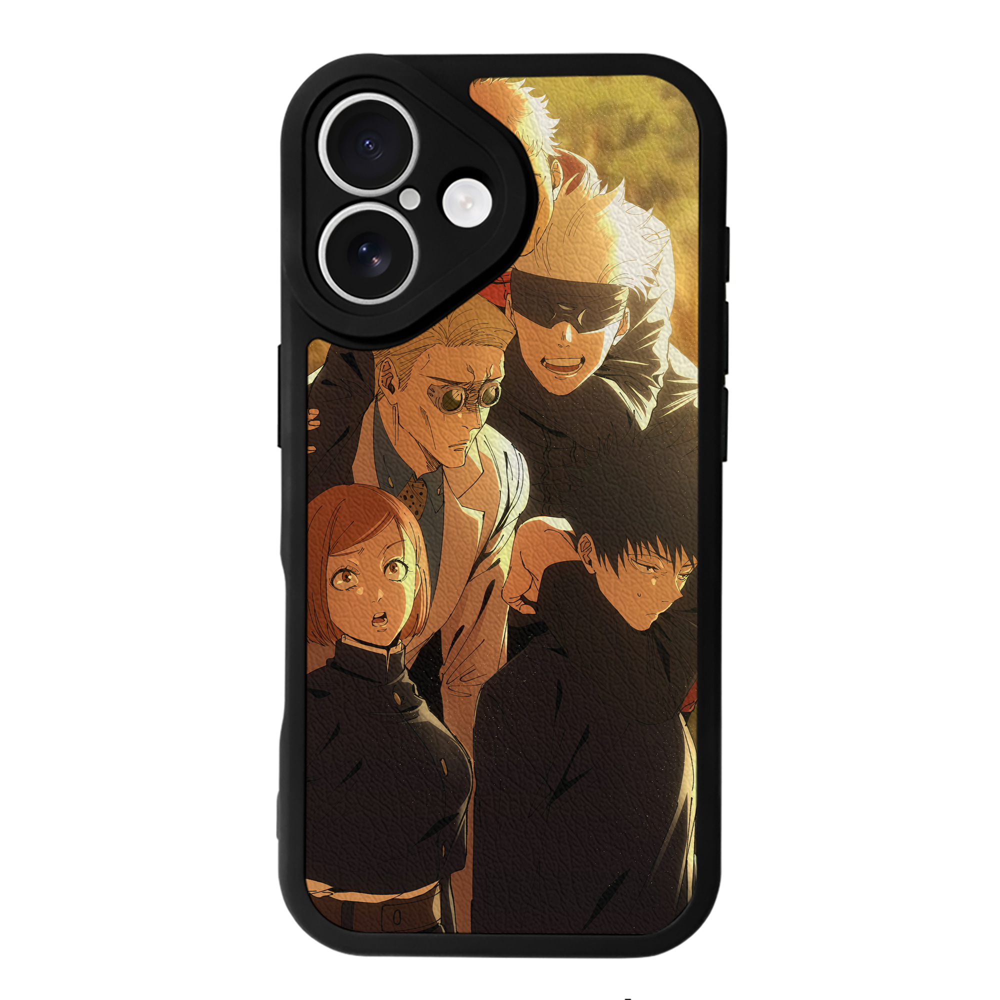 （画像用） 呪術廻戦 Jujutsu Kaisen 【iPhone 16シリーズ対応】シリコンスマホケース（レザー調） 材質：シリコン